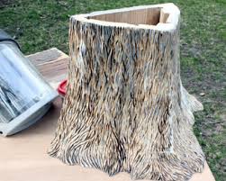 Zz joakoah industrial table lamp, metal rustic desk lamp, bedside nightstand lamp, e26 base edison reading lamp light fixture for office, bedroom, living room. How I Carved And Textured The Tree Trunk Table Base Jack Bench By Charlie Kocourek