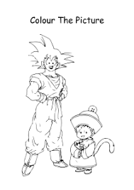 Especially the hero of the saga, the small (and large) goku! Son Goku And Gohan From Dragon Ball Z Coloring Pages Worksheets For First Second Third Fourth Fifth Grade Art And Craft Worksheets Schoolmykids Com