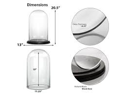 Check spelling or type a new query. 20 X 13 Inch Glass Cloche Dome With Wood Base