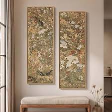 Amazon.com: HongFengtang Chinese Rice Paper Print China Flower And Bird Bamboo Frame 19.5 X 35.8 Inches (A)