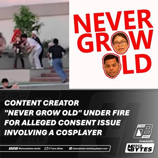 OTacoBites FROM THE ARCHIVES | Local content group 'Never Grow Old' once  drew heavy criticism from the cosplay community last November 23, 2025  after a now-deleted video showed them urging participan