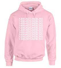 Hotline Bling Hoodie Pink Hoodies Gaming Clothes Womens Fashion Simple