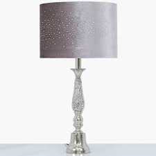 Your floor lamps do not just light up your house. Nickel And Diamante Swirl Table Lamp With Grey Velvet Sparkle Shade