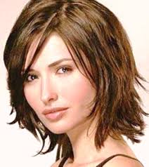 The hair is parted from the middle and give an oblong shape face. 36 Layered Bob Hairstyles Choppy
