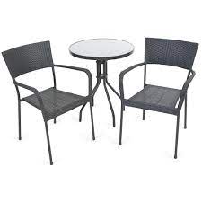 Wilko Rattan Effect Bistro Set Wilko