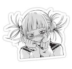 Black And White Pfp Cute Cute Toga Sticker Sticker By 27elle Anime Stickers Aesthetic Stickers Black And White Stickers
