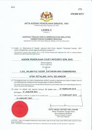 Permohonan nama taman, nama bangunan dan pelan alamat (nama jalan dan nombor bangunan). Announcement License For Foreign Worker Recruitment Agency License C Agensi Pekerjaan Covey Integriti Sdn Bhd