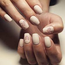 Heart nail designs for short nails can be extremely cute and thematic as well. 70 Elegant Heart Nail Art Design Ideas Beige Nails Beige Nails Design Heart Nails