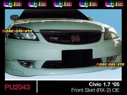Arogan, biker honda pcx 150 langgar pintu palang kereta di kebumen. Pu2043 Honda Civic 1 7 05 Rx2 Pu Front Skirt Oem Lazada
