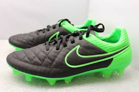 Nike Tiempo Legend V Fg Soccer Cleats Men Size 9 631518 003 Black Green Soccer Cleats Sport Shoes Sneakers Nike