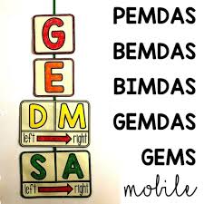 A Math Word Wall Pemdas Mobile Pemdas Math Word Walls Math Words