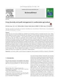 The fair brought together more than 1800 participants, all involved in the sector of pest control, whether they were organizations, companies, media or administrations. Pdf Crop Diversity And Pest Management In Sustainable Agriculture