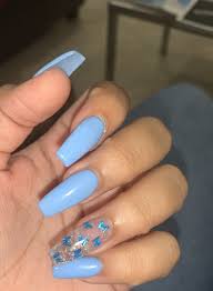 This nail style is perfect for springtime and goes with any easter outfit. Light Blue Butterfly Nails Acrylic Nails Coffin Short Purple Acrylic Nails Long Acrylic Nails Coffin