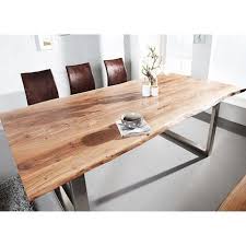 802 Table En Bois Massif D Acacia 200 Cm Table Salle A Manger Table Bois Massif Salle A Manger Design