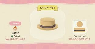 Pin By Rachel Haley On Acnh Codes Straw Hat Brimmed Hat Straw