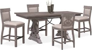 Charthouse Counter Height Dining Table And 4 Upholstered Stools