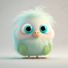 Illustrazione 3d Di Un Grazioso Uccello Verde E Blu, Un In Gidone In Stile  Pixar Super Carino, Duże Jasne Oczy, Soffice Immagine di illustrazione su  Pngtree, Royalty Free