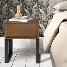With generous drawers and a masculine chic, the cerused textured ash veneer gives movement to this architectural form. Dark Walnut Bedside Table Wayfair Co Uk