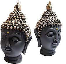 Buy Gene Lord Buddha Head/Face Decorative Showpiece Brings Health, Peace,  Success and Happiness in Home and Shop (26 cm) Online at Low Prices in  India