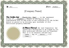 Business Share Certificate Templates Ms Word Word Excel Templates