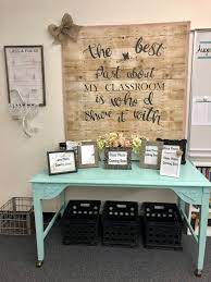 This set is filled with over 150 pages of no prep activities for summer that is perfect for preschool students! I Love How My Classroom Photos Table And Board Turned Out Farmhouse Classroom Decor Classroom Decor Classroom Decor Themes Teacher Desk Organization