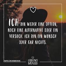 Visual Statements Ich Bin Weder Eine Option Noch Eine Alternative Oder Ein Lebenswe Zitate Nachdenken Inspirierende Zitate Und Spruche Zitate Trennung