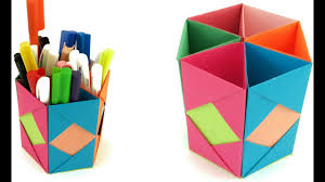 Diy Tempat Pensil Dari Kertas Tutorial Youtube