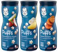Gerber graduates puffs cereal snack variety pack |. Buy Gerber Puffs Cereal Snack Variety Pack 1 Strawberry Apple 1 Banana 1 Sweet Potato 1 48 Oz Each Pack Of 3 Online In Poland B004mfh73w