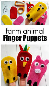 How To Make Farm Animal Finger Puppets For Kids Puppets For Kids Animal Crafts For Kids Puppets Diy