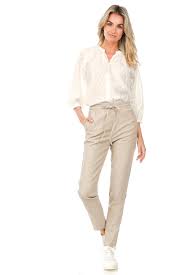 Faux leather pants with elastic Colette