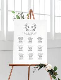 wedding seating chart table plan instant download