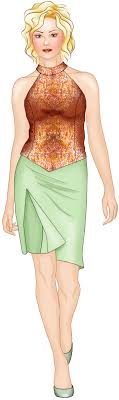 Top With Halter-Neck - Sewing Pattern #5624. Made-to-measure Sewing Pattern  From Lekala With Free Online Download.