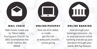 It works with all visa and mastercards whether credit or debit. Give West Valley Foursquare Church