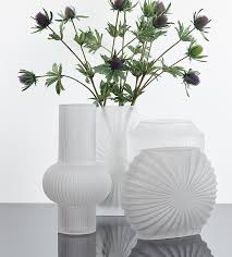 World menagerie 13 white frosted glass vase. Bahne Frosted Glass Vase White Tall Chalk Interiors London