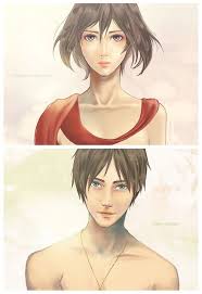 Eren And Mikasa 3 Kyojin Shingeky Snk