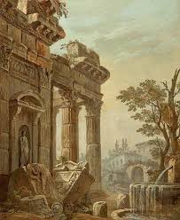 Architectural Fantasy Charles Louis Clerisseau Architecture Painting Landscape Art Ancient Drawings