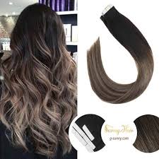 Black And Blonde Ombre Hair Extensions Balayage Sunnyhair Ombre Extensions A Beautiful Way To Acheive Sunshine Look Ethereal Look Tha Human Hair Extensions Tape In Hair Extensions Brown Ombre Hair