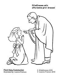 First Communion Dress Coloring Pages Free And Printable Communion First Communion Banner Catholic Coloring