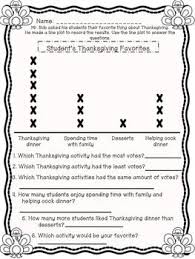 Thanksgiving Line Plots Tally Chart Bar Graph Pictographs Line Plot Worksheets Tally Chart Bar Graphs