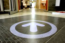 Navigation Marks On The Floor Projected Floor Marking Projected Navigation And Safety Signs Projector Led Proje Floor Signage Gobo Special Effects Lighting