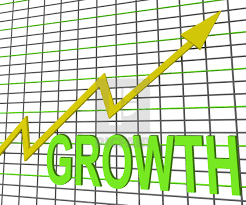 growth graph chart shows increase sales profit license