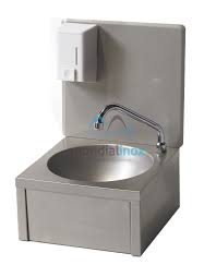 round stainless steel washbasin hands