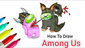 Draw Among Us Viking Vs Among Us Wolf Step By Step Among Us Fusion Art Challenge Youtube Art Challenge Fusion Art Art