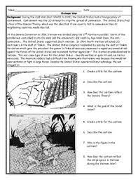 Ho chi minh  born: Vietnam War And Domino Theory Political Cartoon Worksheet With Answer Key