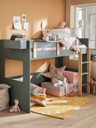 Hochbett kleinkind hochbett kinder kleinkind zimmer kuschelecke kinderzimmer kinderzimmer einrichten kinderzimmer gestalten kinder schrank kinder zimmer hochbett selber bauen. Vertbaudet Kinder Hochbett Everest In Grun