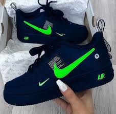 Navy Blue Electric Utility Airforces Sneakers Fashion Custom Nike Shoes Sneakers