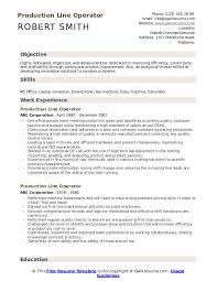 Production Line Operator Resume Samples Qwikresume