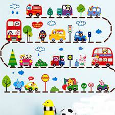 fanshou fashion store 動物 幹線道路 カートゥーン 車 子ども部屋 壁紙 ウォールステッカー multicolor fanshou fashion store http www amazon co jp dp b0156ez39m ウォールステッカー 子ども部屋 壁紙 幼稚園バッグ 手作り