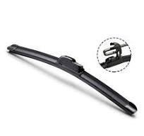 17" Beam-Style Auto Wiper Blades - Noiseless Operation with High Carbon  Steel Frame and Universal U-Type Adapter (Set of 2)