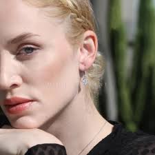 Princess CZ Stone Dangle Earrings: Platinum Plated Sterling Silver, 3.5 CTW  Leverback Drops